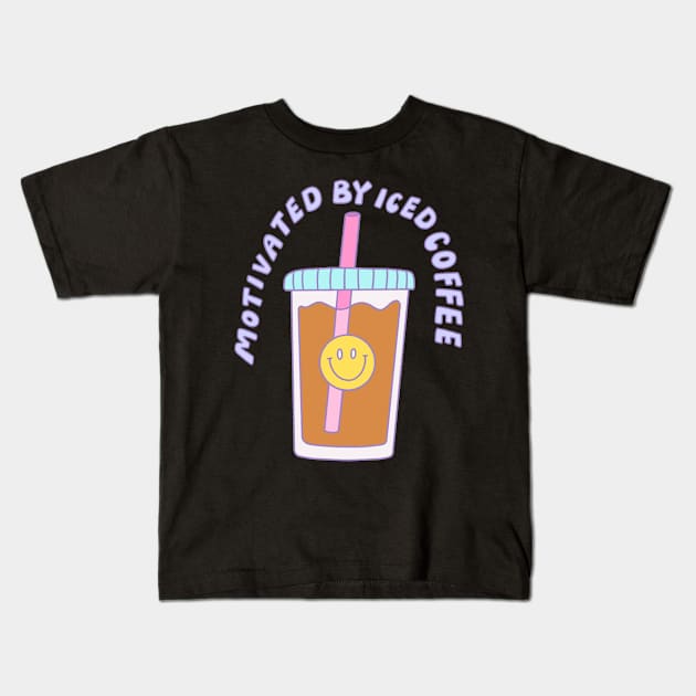 Motivated by Iced Coffee Kids T-Shirt by Ally Blaire Co.